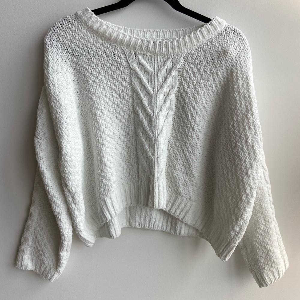 Minkpink white chenille sweater